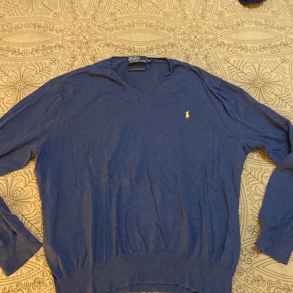 Polo by Ralph Lauren dark blue size XXL men’s v neck sweater